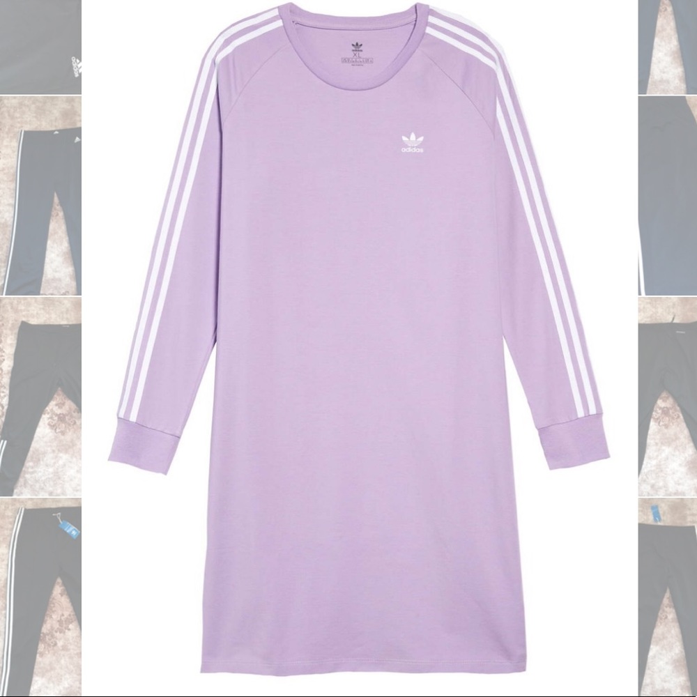 New adidas Original 3 stripe Tshirt Dress